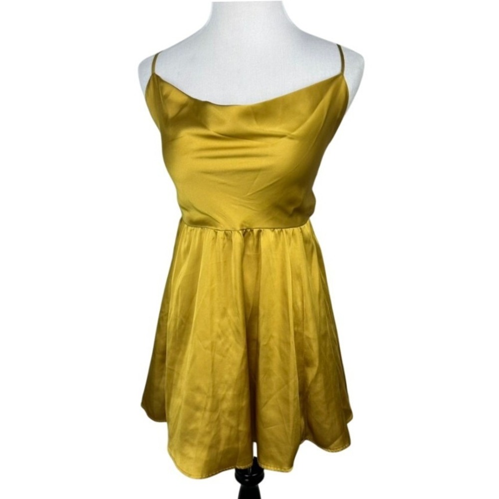Free People Intimately Small Good Company Slip Dress Eternal Gold Mustard Yellow